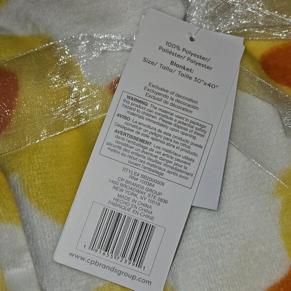 NEW Baby Gear Yellow Duck White Fleece Baby Blanket Lovey 30" x 40" Rubber Ducky - Picture 4 of 4